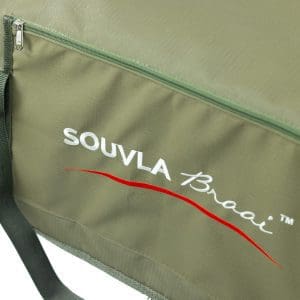 Souvla braai cover with white background