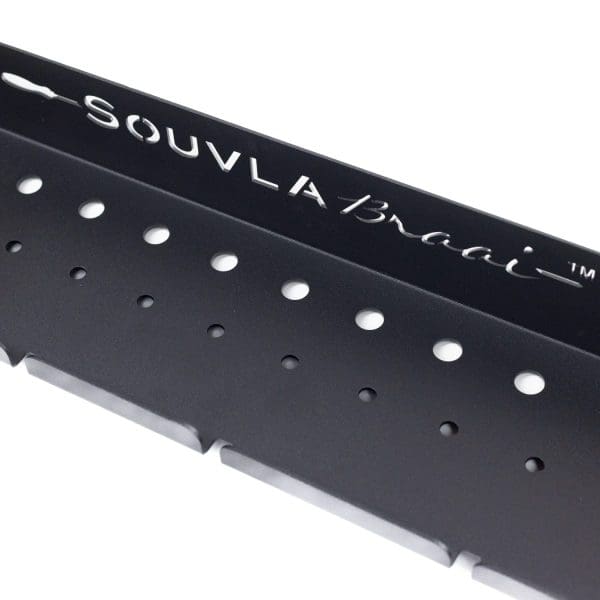 Souvla braai mild steel wall skewer mount holder with white background